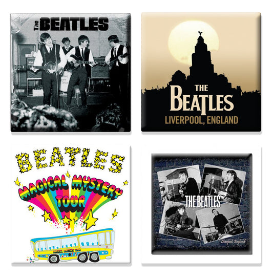The Beatles 4 x Fridge Magnet Liverpool set