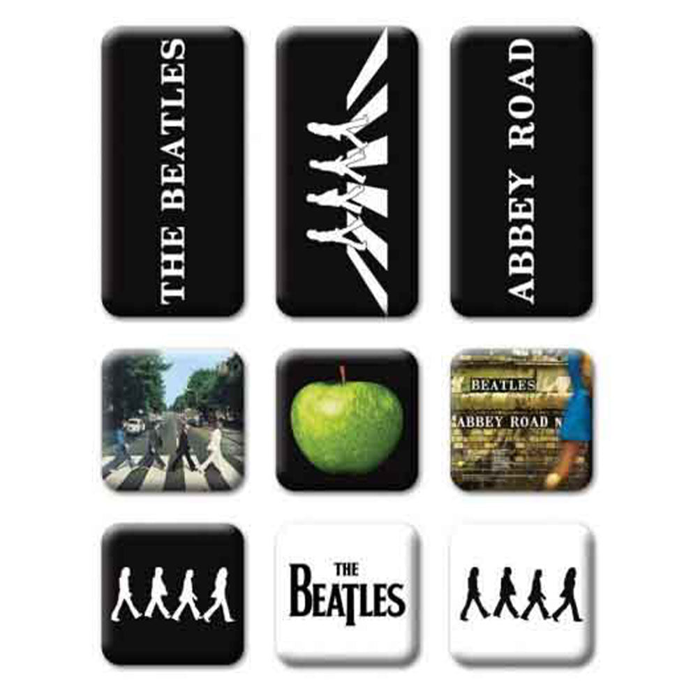 The Beatles Fridge Magnet Set Abbey Road new Official Set of 9