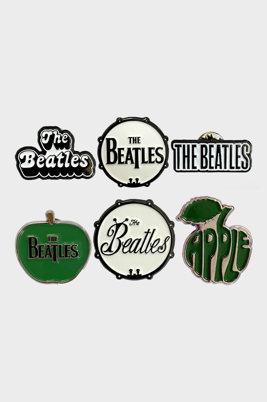 The Beatles Band Logos Boxed Pin Badge Set