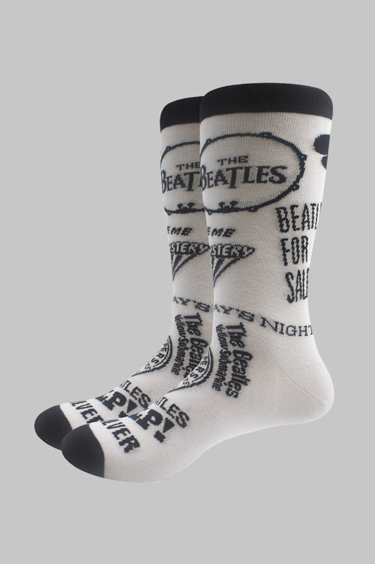 The Beatles Albums Monochrome Socks