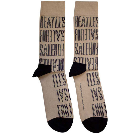 The Beatles For Sale Text Outlines Repeat Ankle Socks