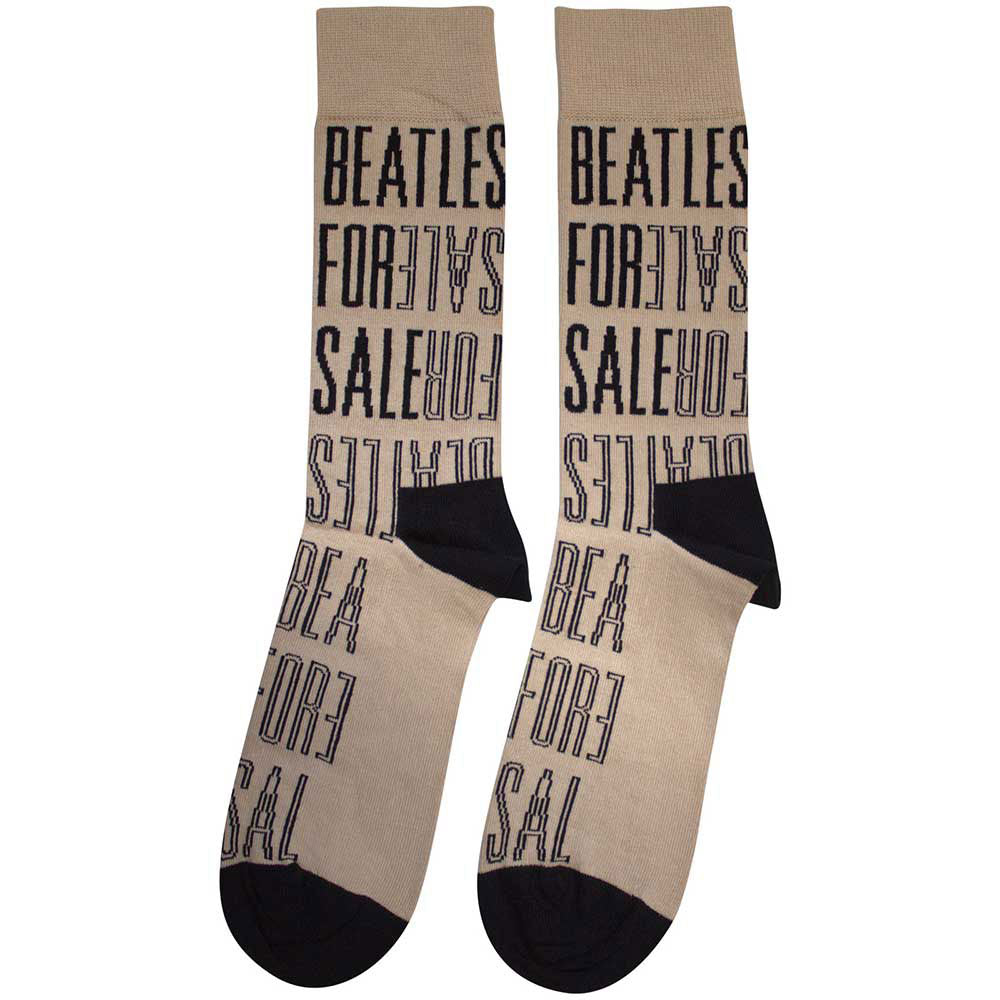 The Beatles For Sale Text Outlines Repeat Ankle Socks