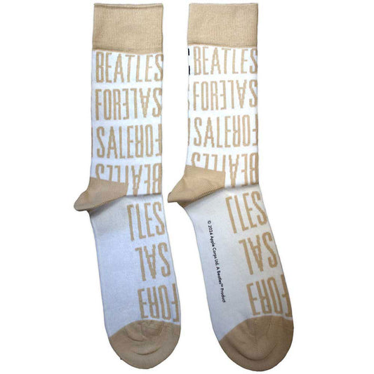 The Beatles For Sale Text Repeat Ankle Socks