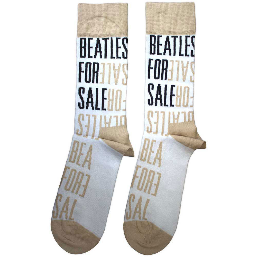 The Beatles For Sale Text Repeat Ankle Socks