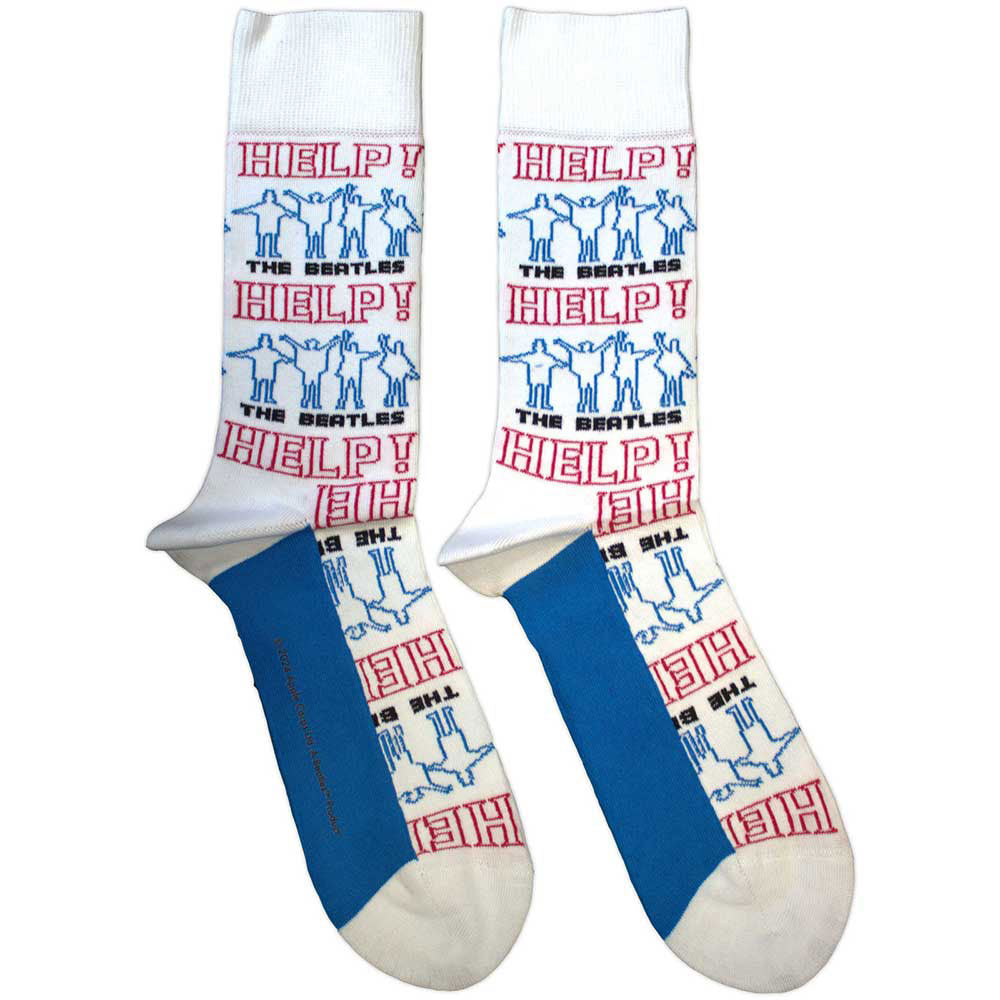 The Beatles Help Outlines Repeat Ankle Socks