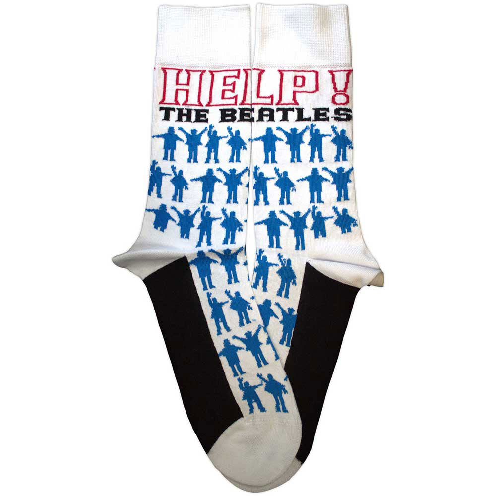 The Beatles Help Silhouettes Repeat Ankle Socks