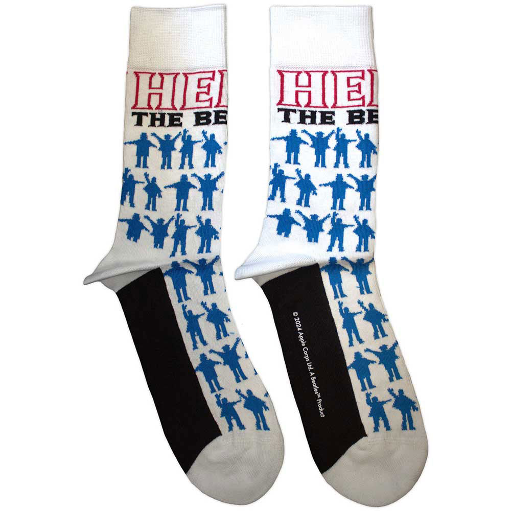 The Beatles Help Silhouettes Repeat Ankle Socks