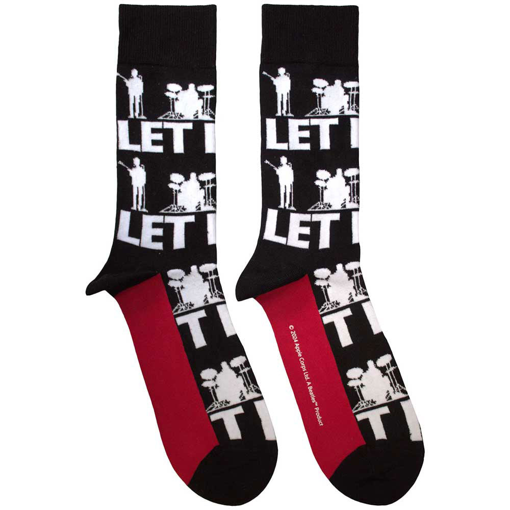 The Beatles Let It Be Silhouettes Repeat Ankle Socks