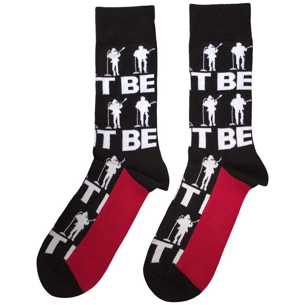 The Beatles Let It Be Silhouettes Repeat Ankle Socks