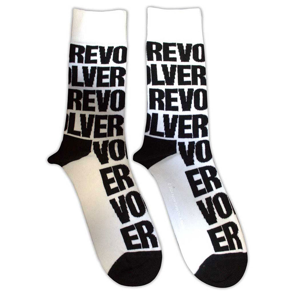 The Beatles Revolver Text Repeat Ankle Socks