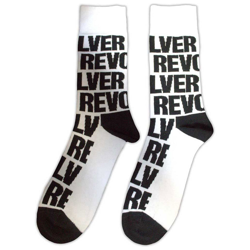 The Beatles Revolver Text Repeat Ankle Socks