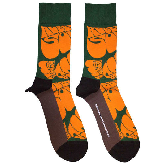 The Beatles Rubber Soul Text Repeat Ankle Socks