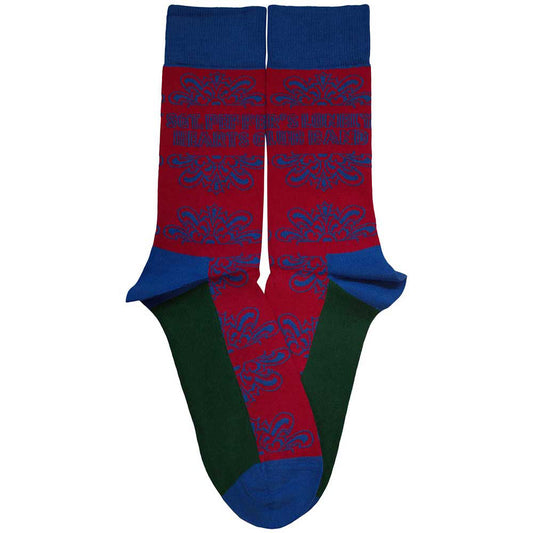 The Beatles Sgt Pepper Text Outlines Ankle Socks