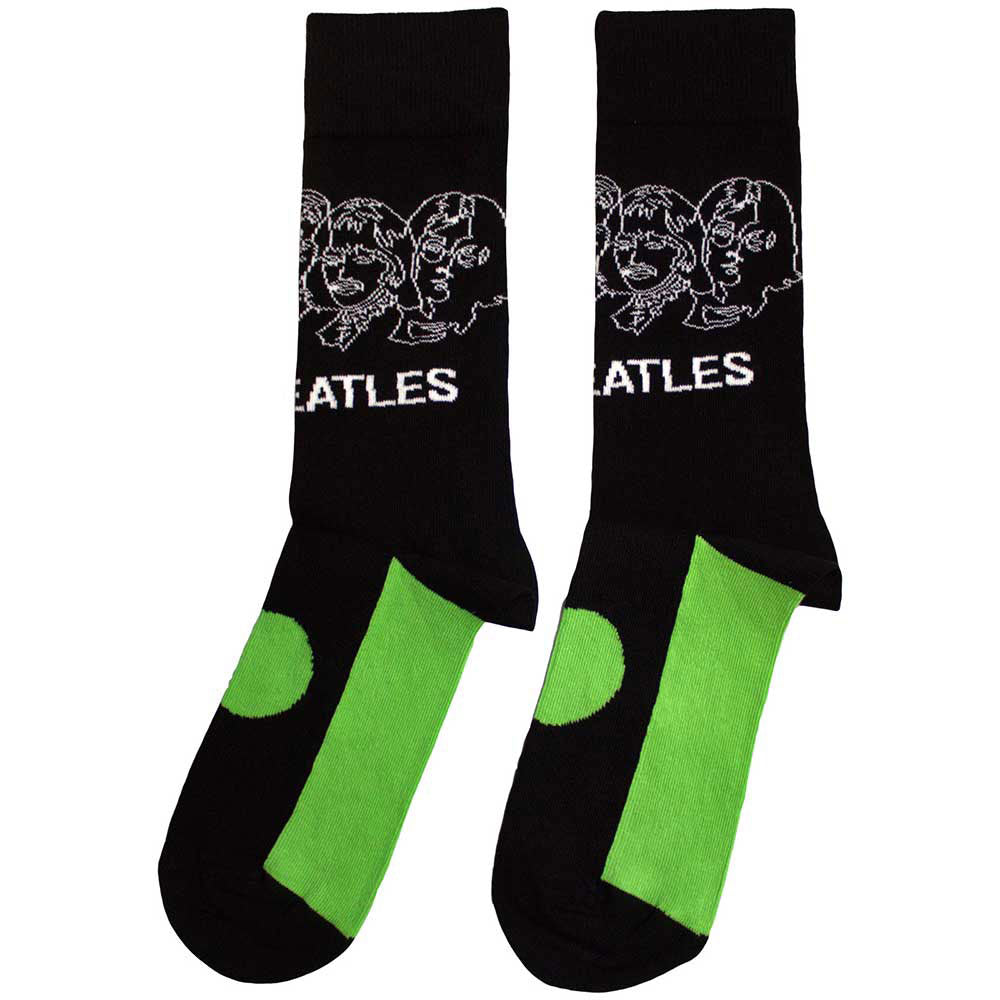 The Beatles White Album Faces Outlines And Apple Ankle Socks