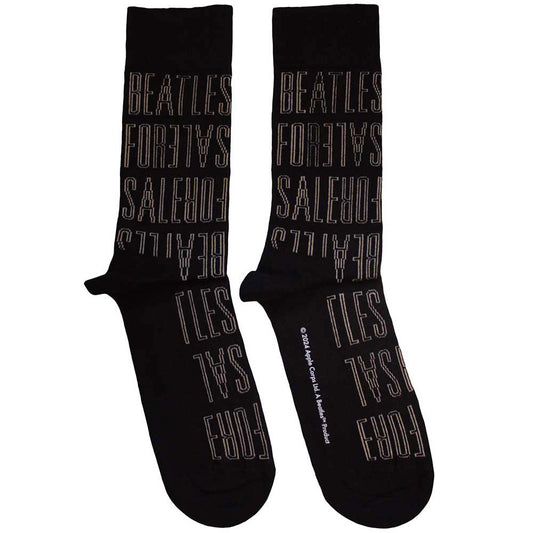 The Beatles For Sale Text Outlines Repeat Ankle Socks