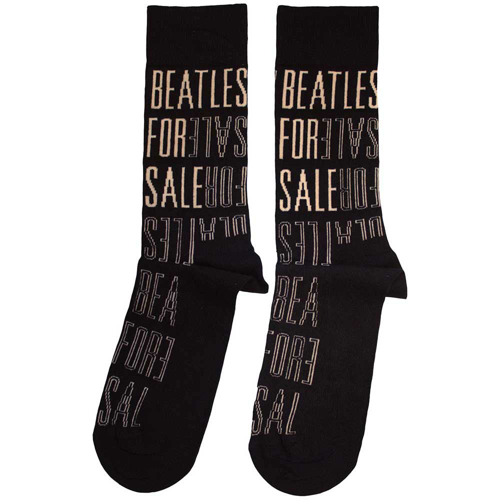 The Beatles For Sale Text Outlines Repeat Ankle Socks