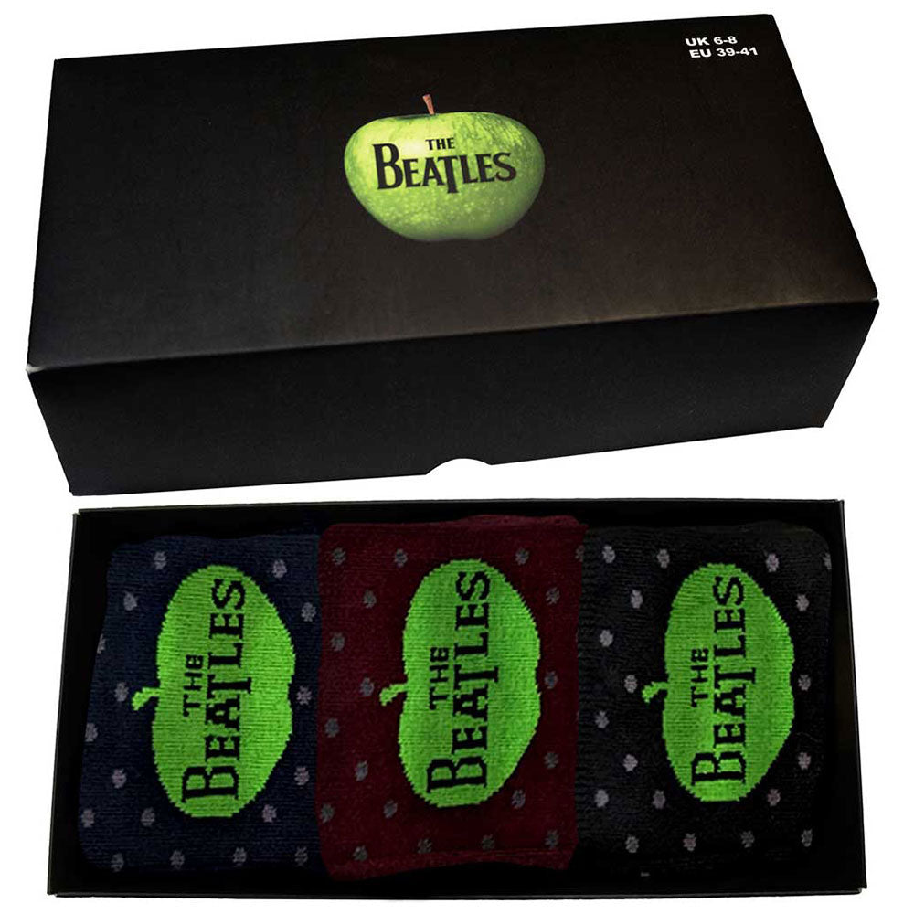 The Beatles Apple And Spots Ankle Socks Boxed Set