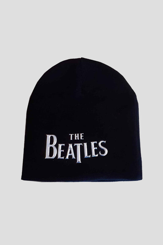 The Beatles Drop T Band Logo Sonic Silver Beanie Hat