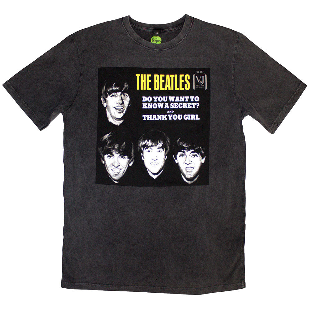 The Beatles VJ Secret Sleeve Stone Wash T Shirt