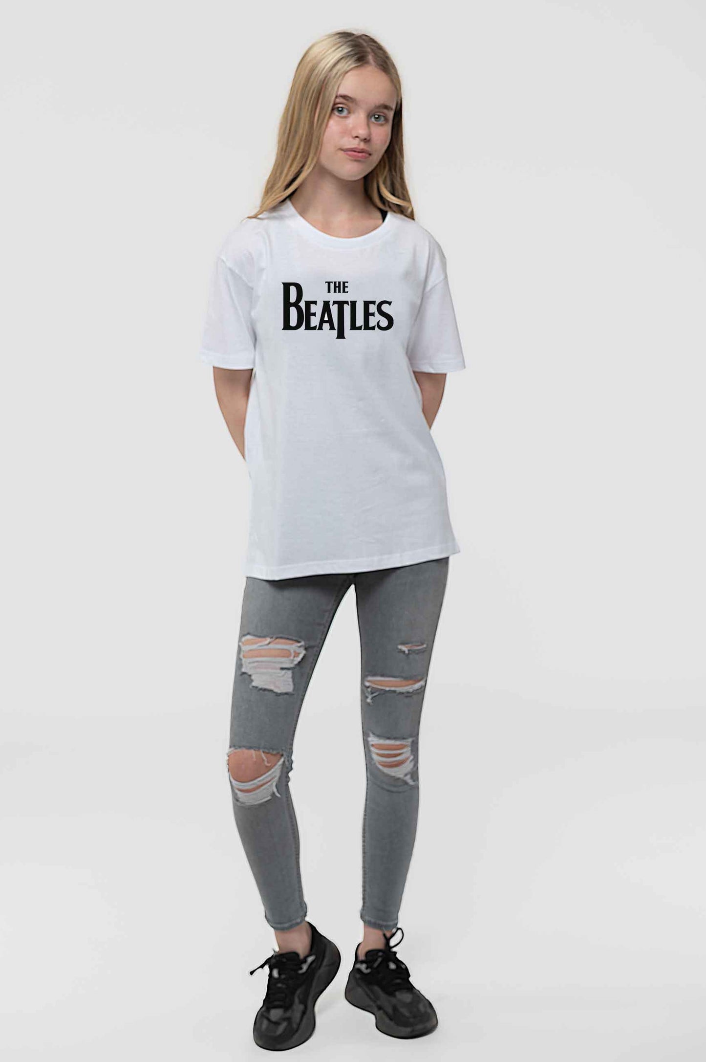 The Beatles Kids Drop T Band Logo T Shirt