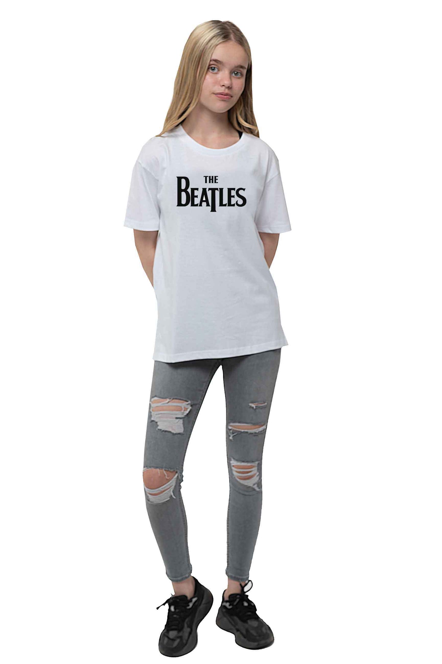 The Beatles Kids Drop T Band Logo T Shirt