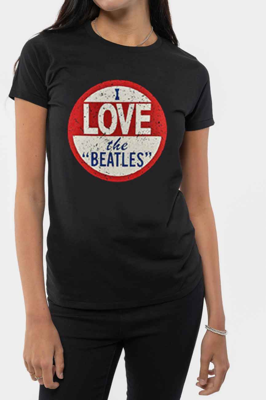 The Beatles I Love The Beatles Skinny Fit T Shirt