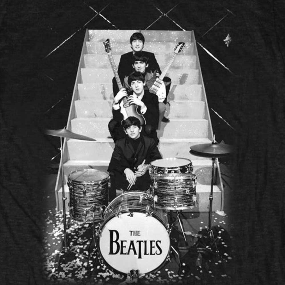 The Beatles Stage Stairs Drum Kit T Shirt