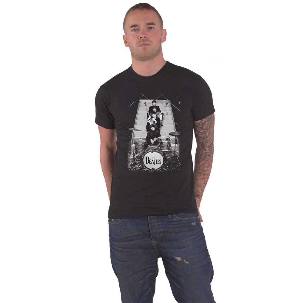 The Beatles Stage Stairs Drum Kit T Shirt