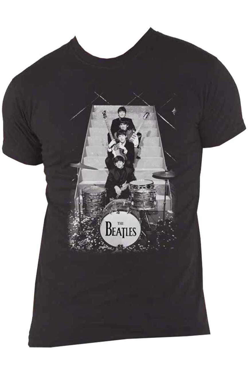 The Beatles Stage Stairs Drum Kit T Shirt