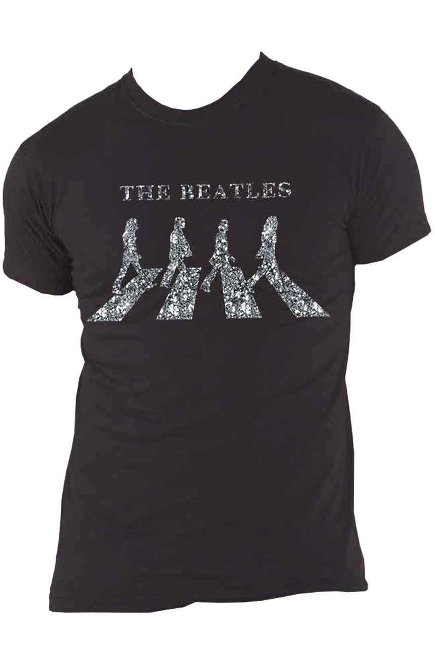 The Beatles Abbey Road Crossing Diamante T Shirt