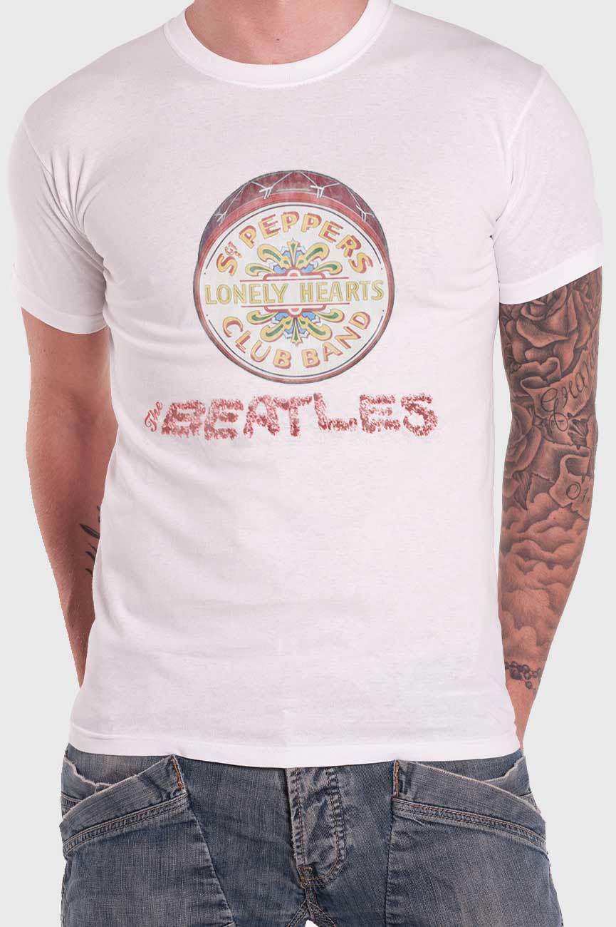 The Beatles Flowers Sgt Pepper T Shirt