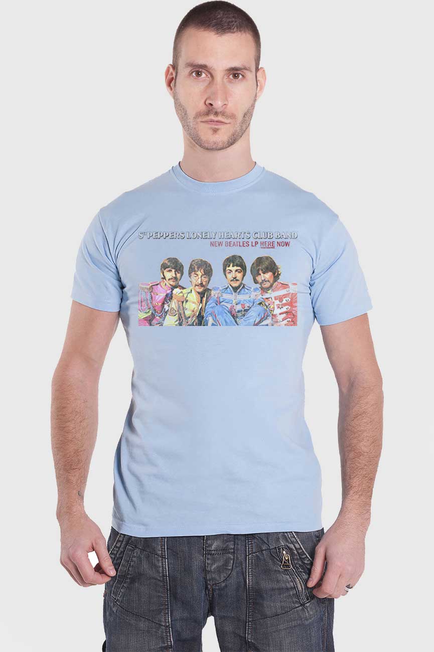The Beatles Sgt Pepper Lonely Hearts LP Here Now T Shirt