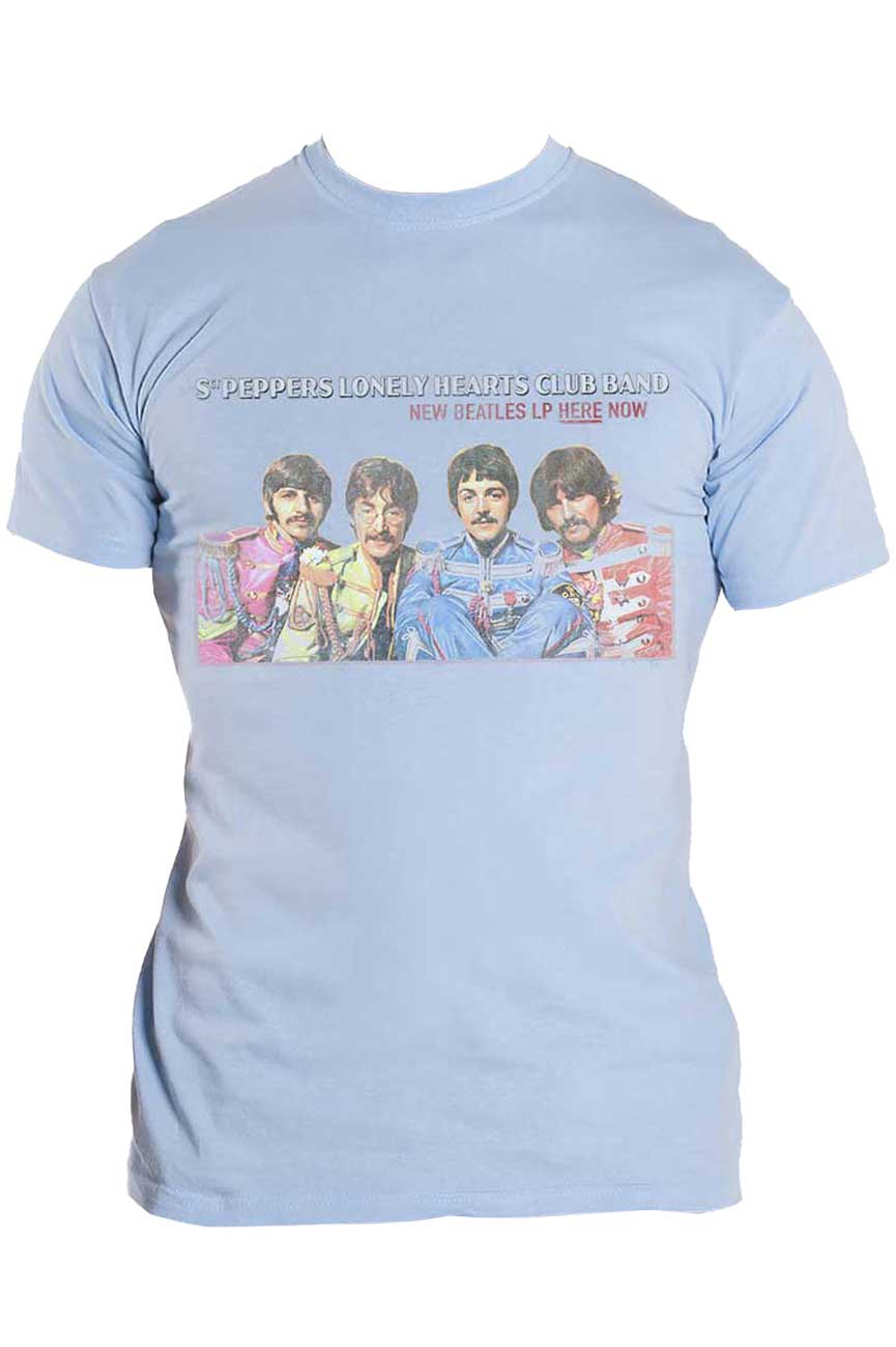 The Beatles Sgt Pepper Lonely Hearts LP Here Now T Shirt