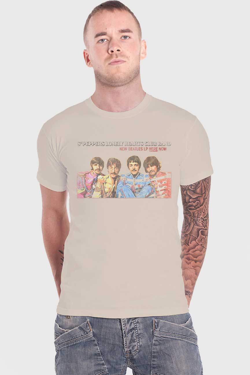 The Beatles Sgt Pepper Lonely Hearts LP Here Now T Shirt