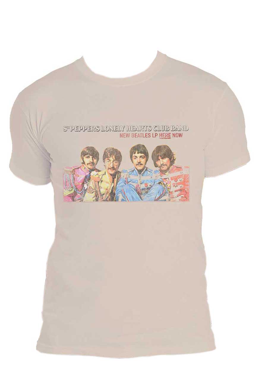 The Beatles Sgt Pepper Lonely Hearts LP Here Now T Shirt