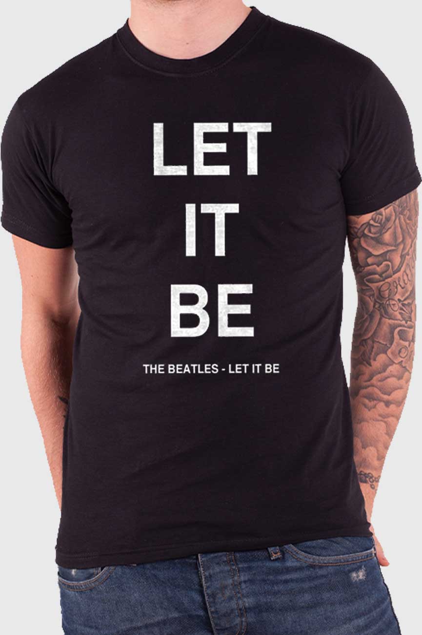 The Beatles Let It Be text T Shirt