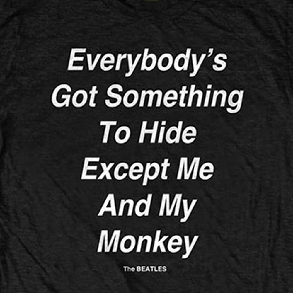 The Beatles Me And My Monkey text T Shirt