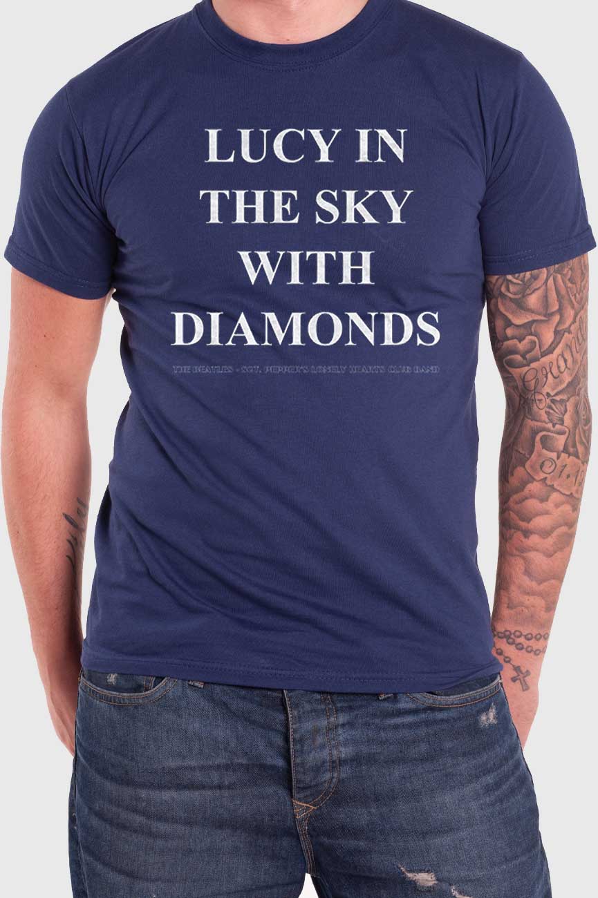 The Beatles Lucy In The Sky With Diamonds text Tee