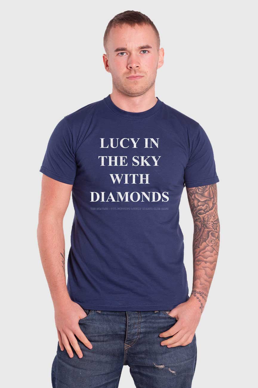 The Beatles Lucy In The Sky With Diamonds text Tee