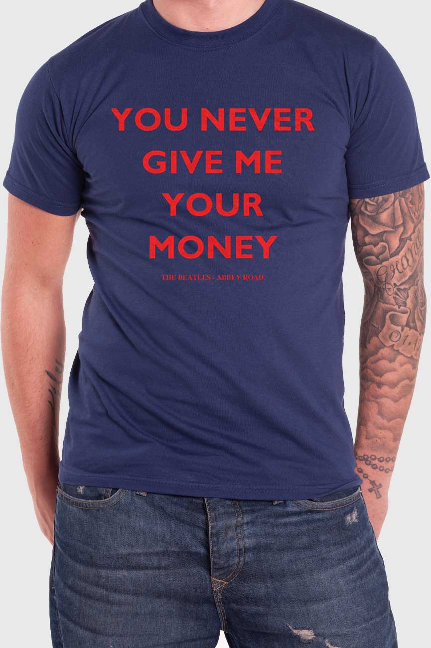 The Beatles Money text T Shirt