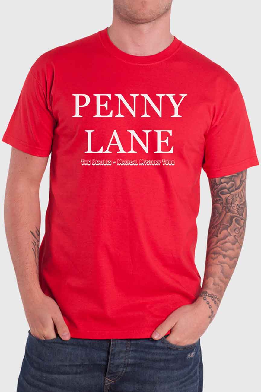 The Beatles Penny Lane text T Shirt