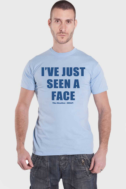 The Beatles Ive Just Seen A Face text T Shirt