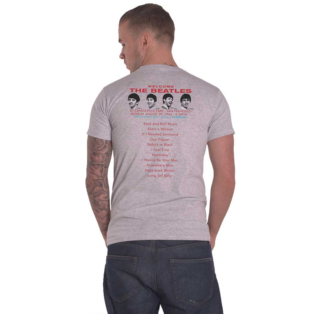 The Beatles Candlestick Park Back Print T Shirt