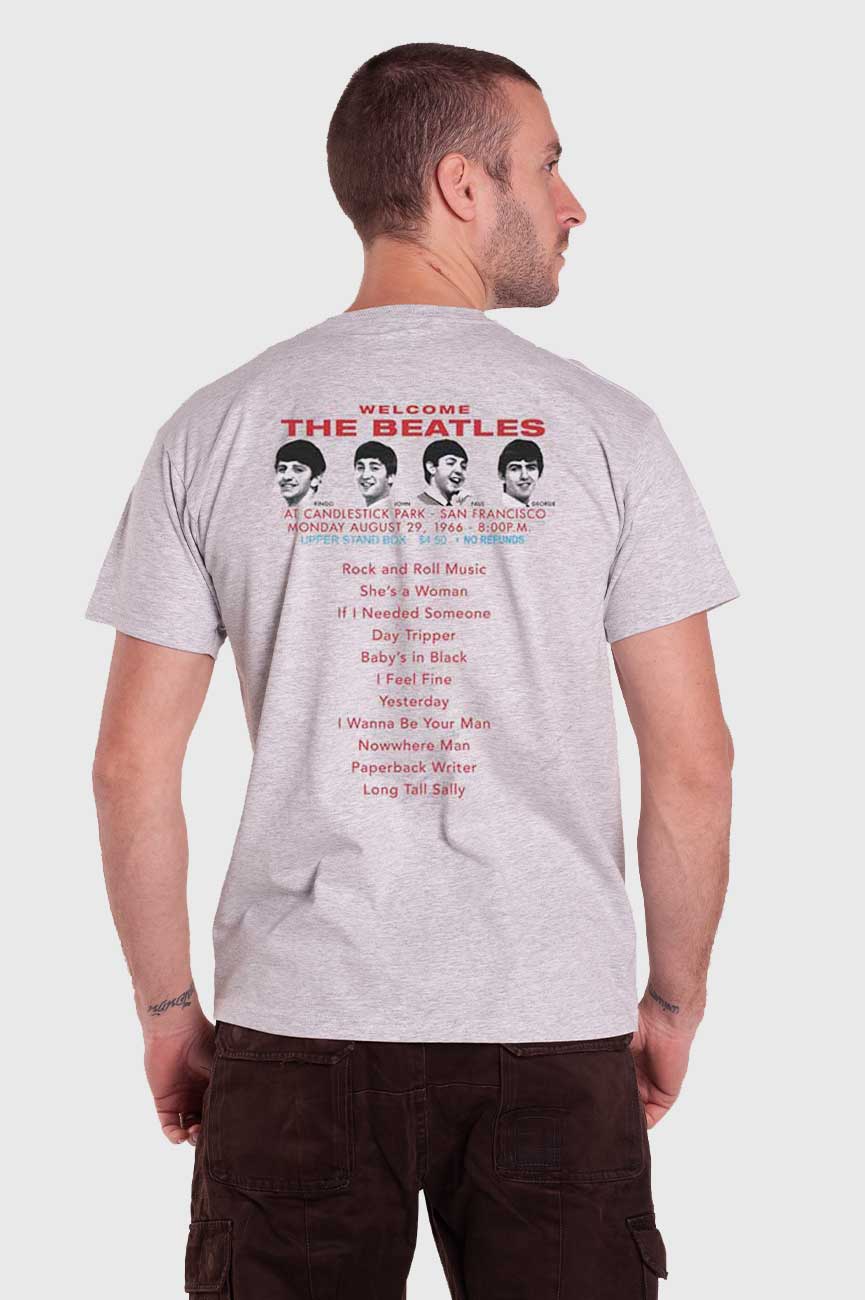 The Beatles Candlestick Park Back Print T Shirt