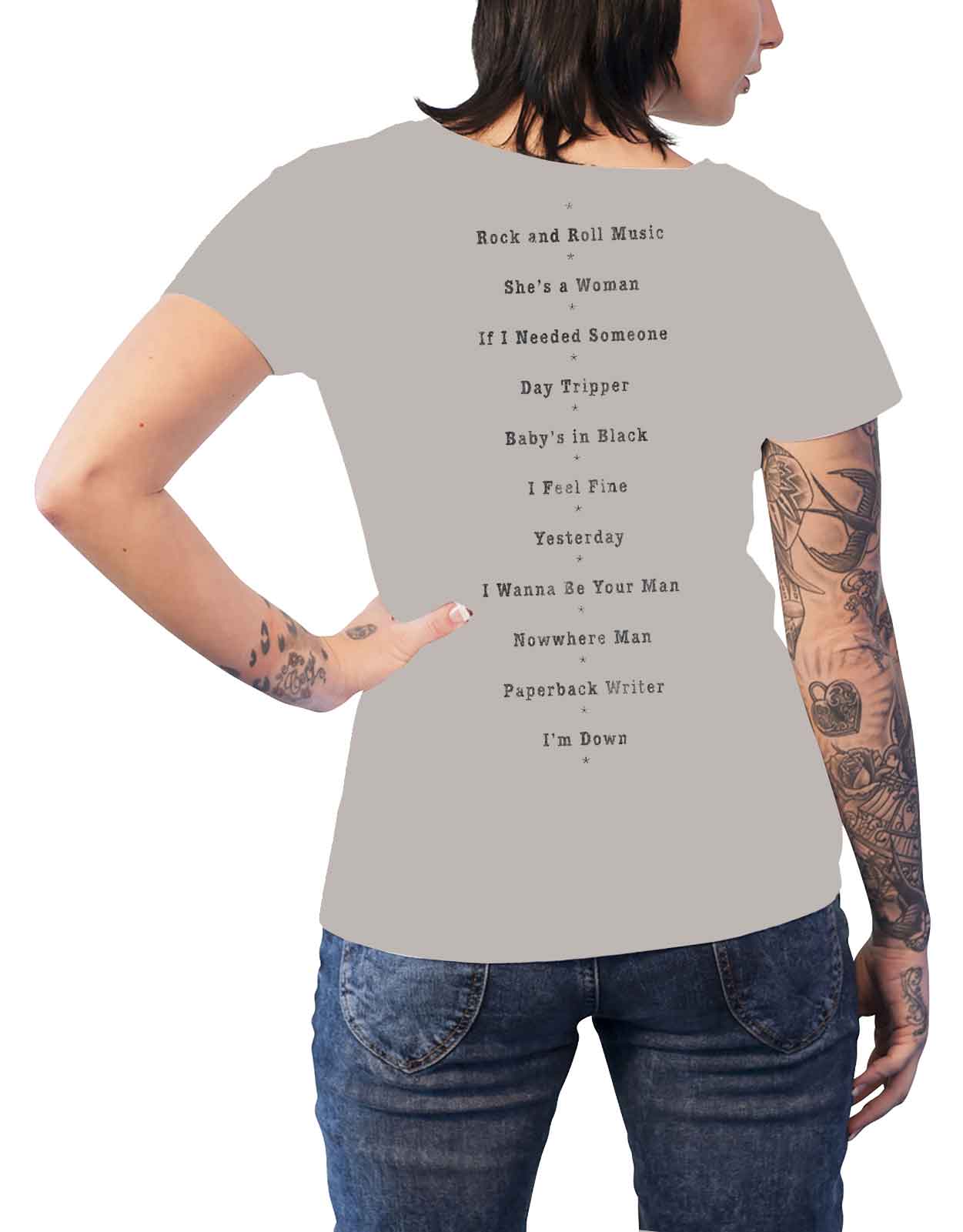 The Beatles Budokan Set List Skinny Fit T Shirt