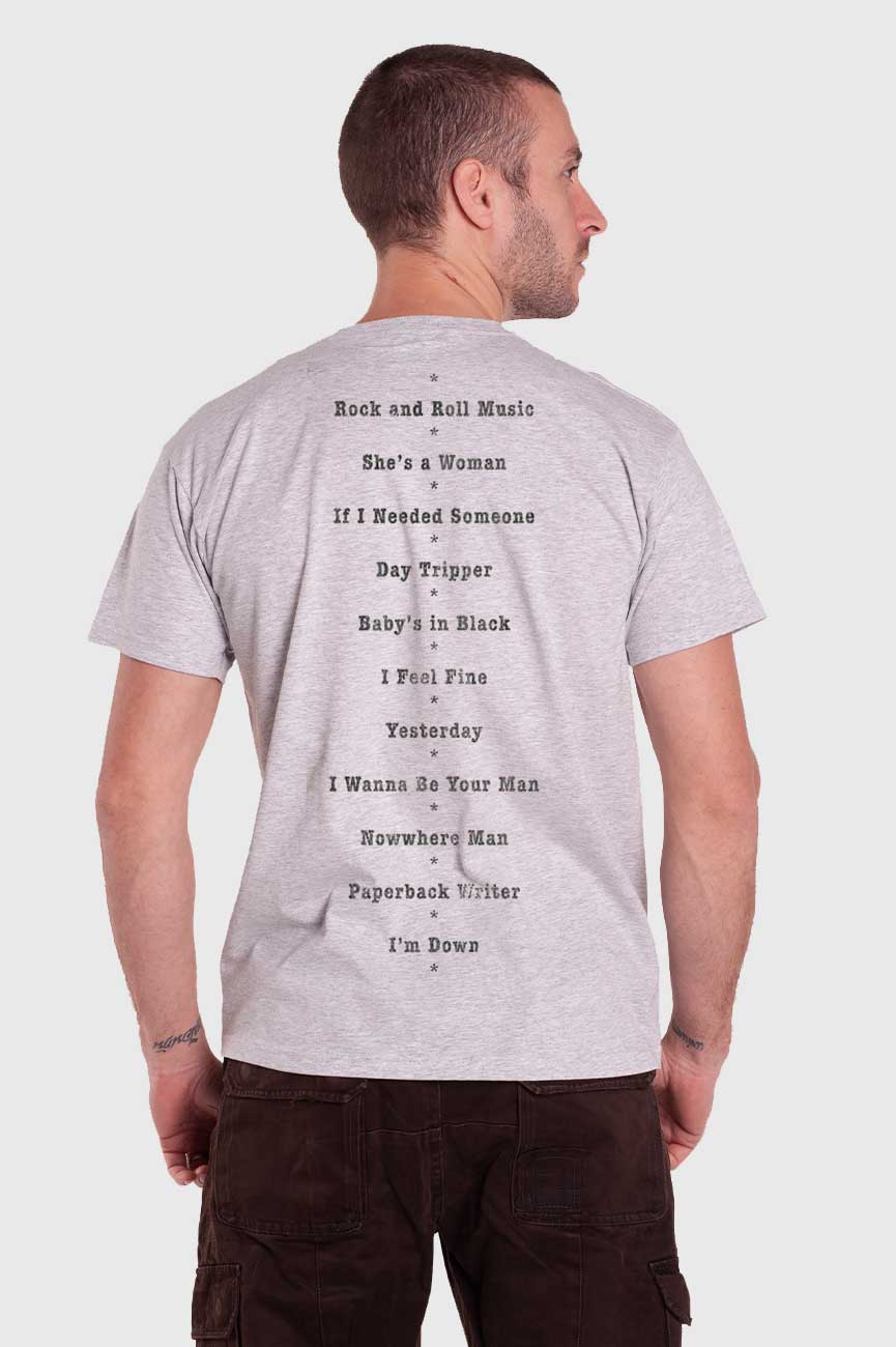 The Beatles Budokan Set List Back Print T Shirt