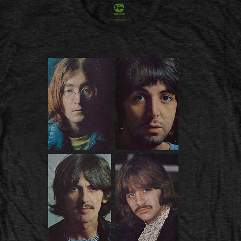 The Beatles White Album Faces Back Print T Shirt