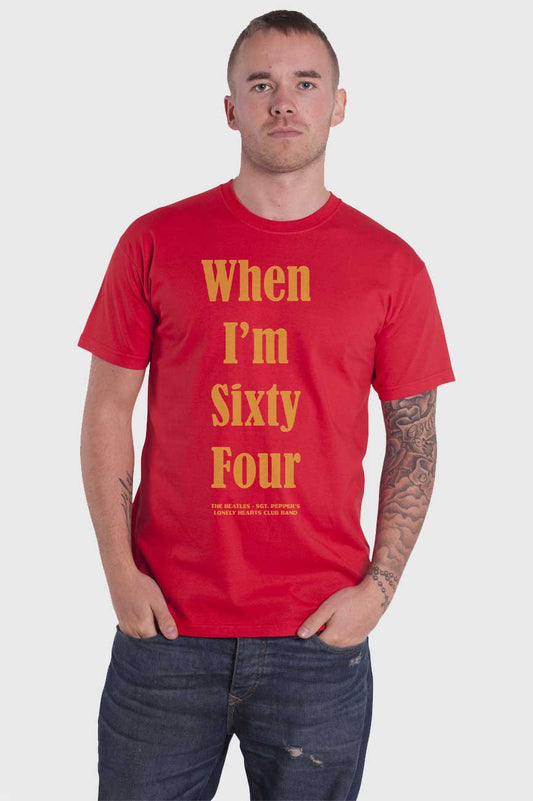 The Beatles When Im Sixty Four Text T Shirt