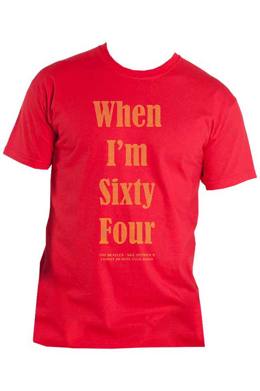 The Beatles When Im Sixty Four Text T Shirt