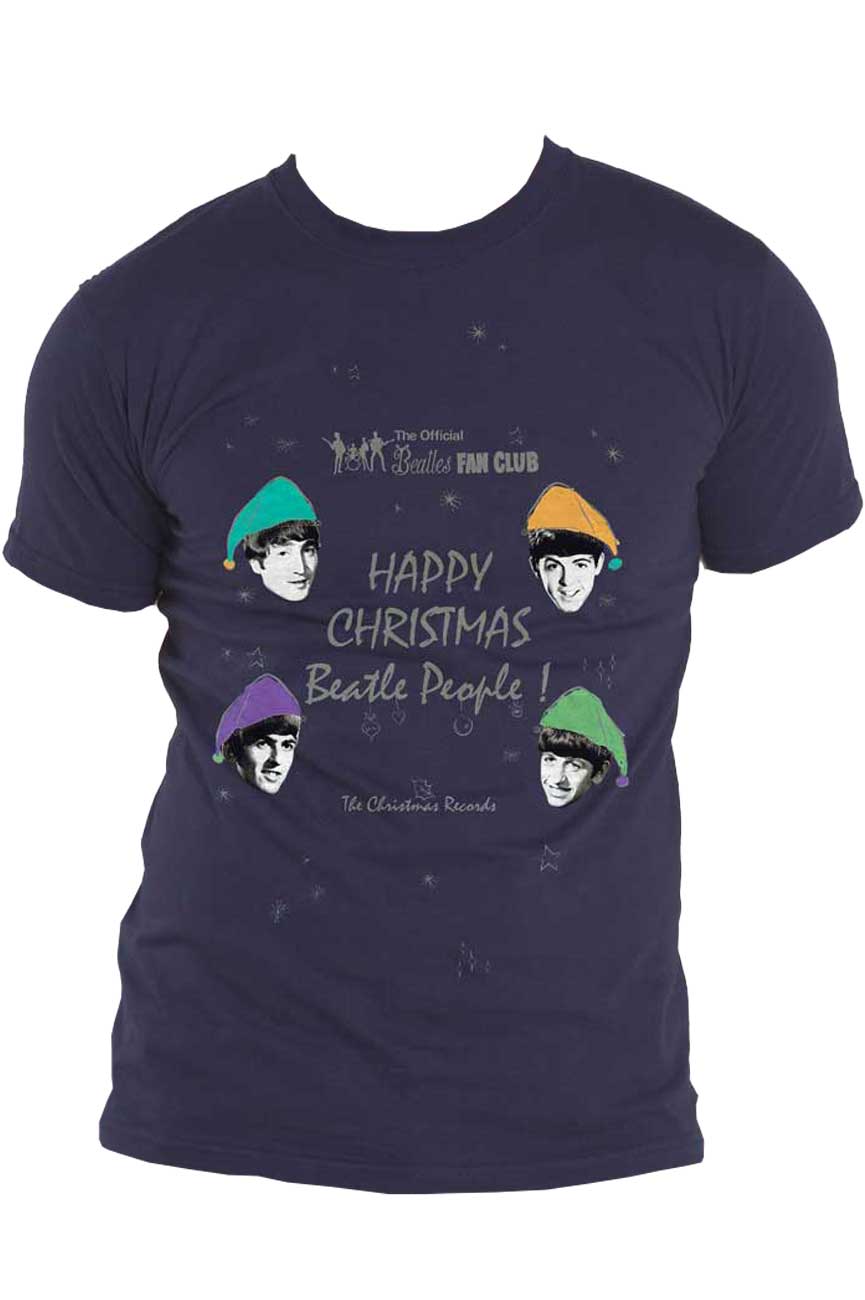 The Beatles Happy Christmas Band Logo T Shirt